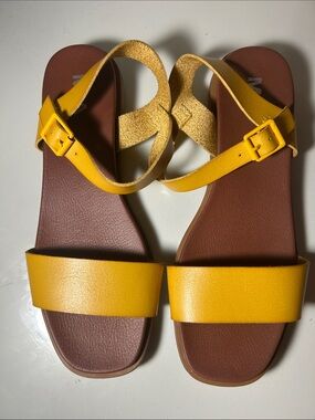 Yellow Ankle-Strap Sandals